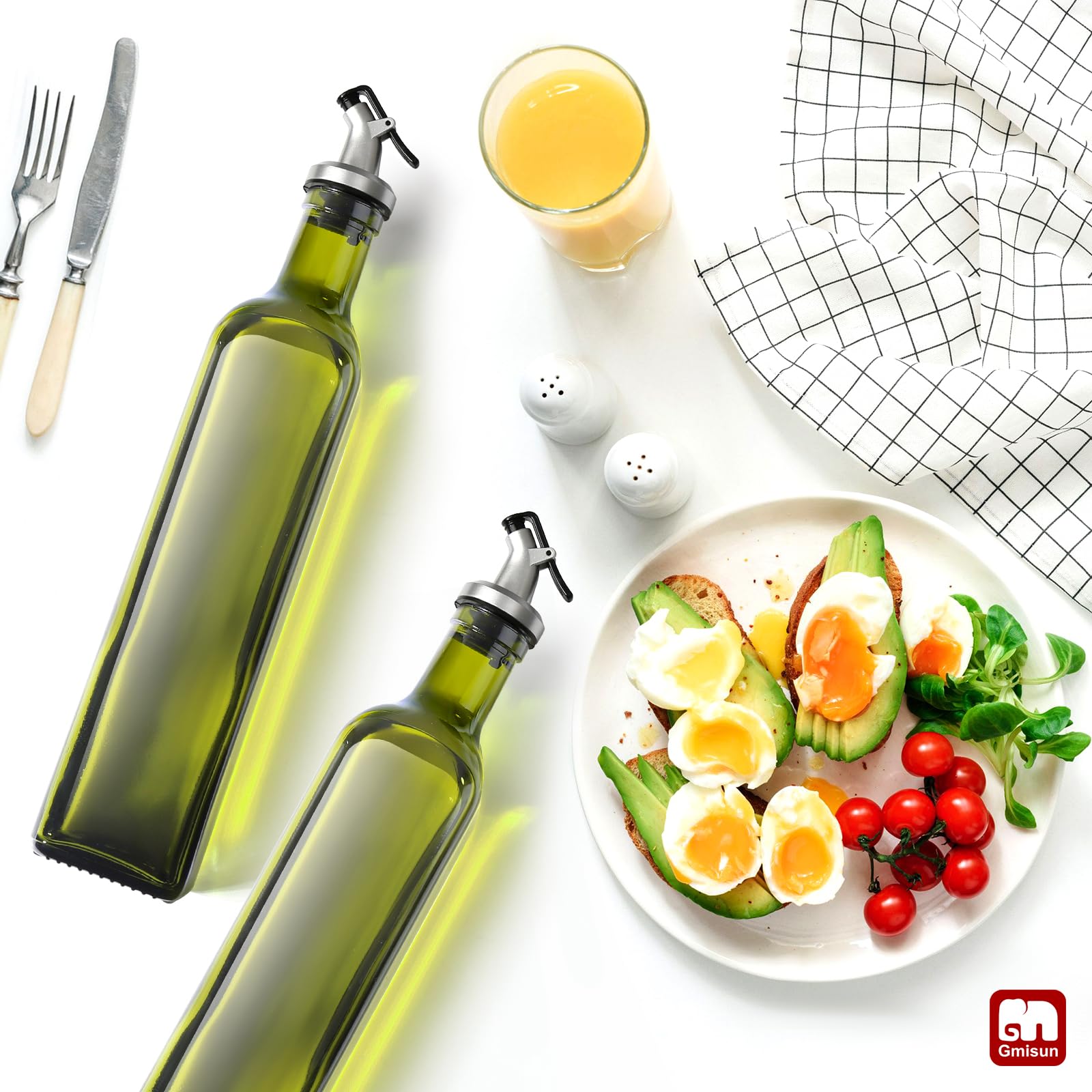 GMISUN dispensador versátil para aceite, vinagre y salsas en la cocina.