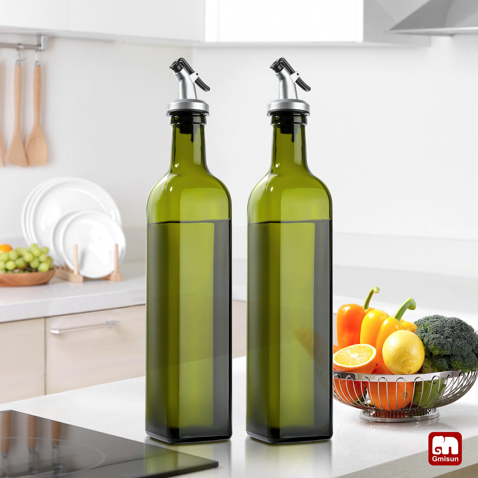 GMISUN vidrio verde protege el aceite de la luz solar en la cocina.