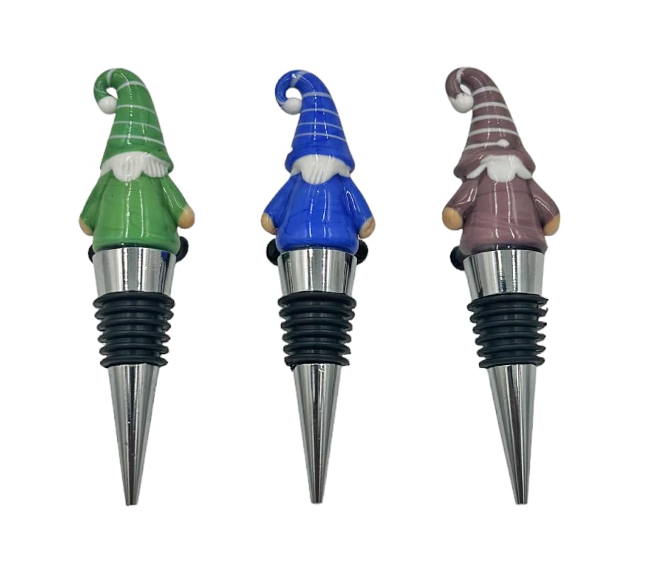 Gnome Stress tapón de silicona, diseño de duende y colores distintivos, regalo único.
