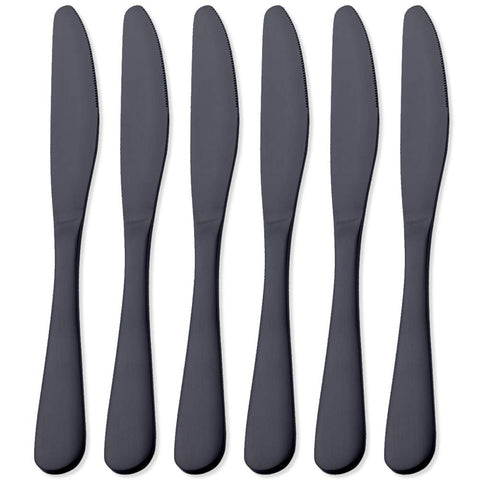 Cuchillo de cena GoGeiLi negro mate de 9,4 pulgadas, elegante y duradero.