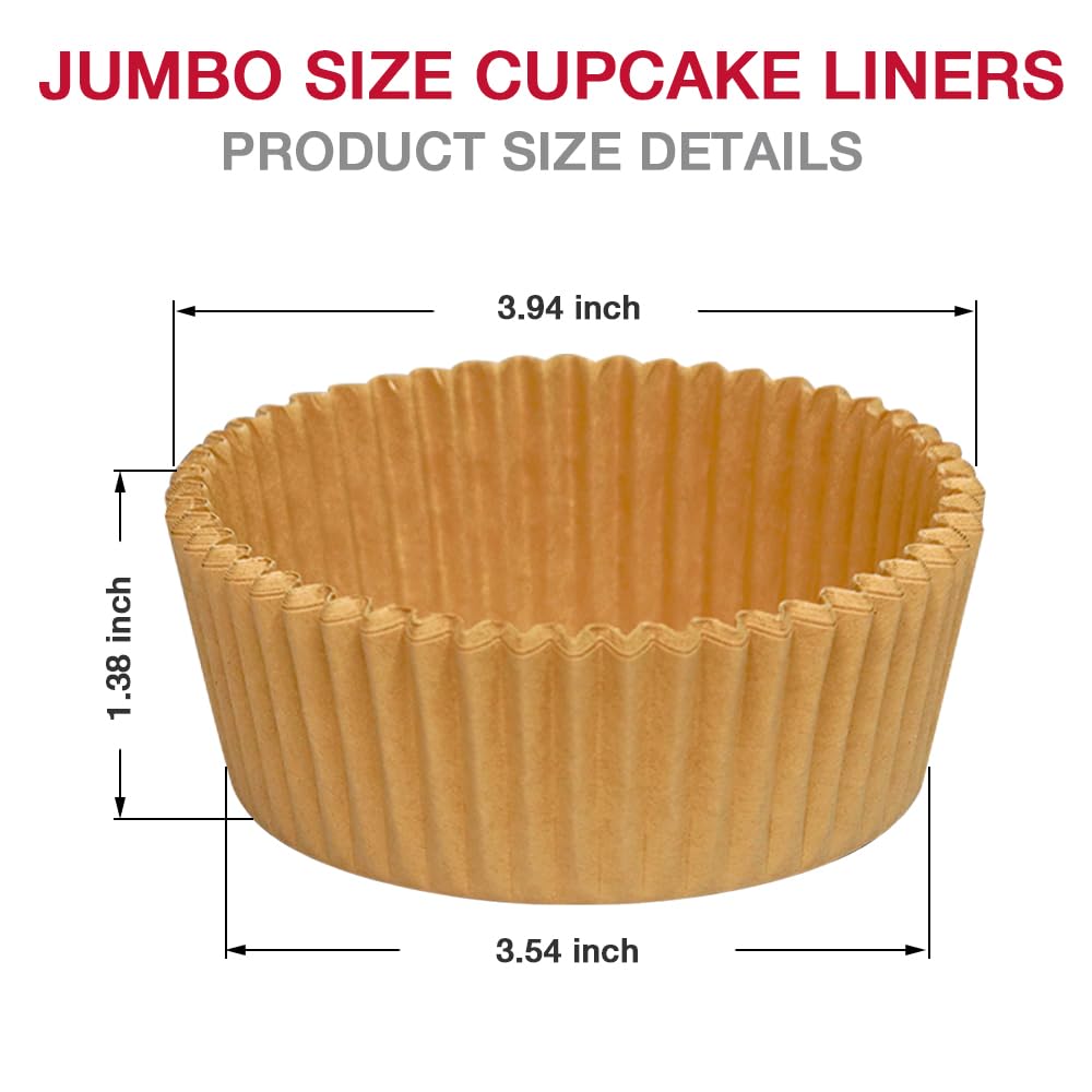Goalfly Capacillos marrón, diámetro 9 cm, tamaño ideal para muffins grandes.