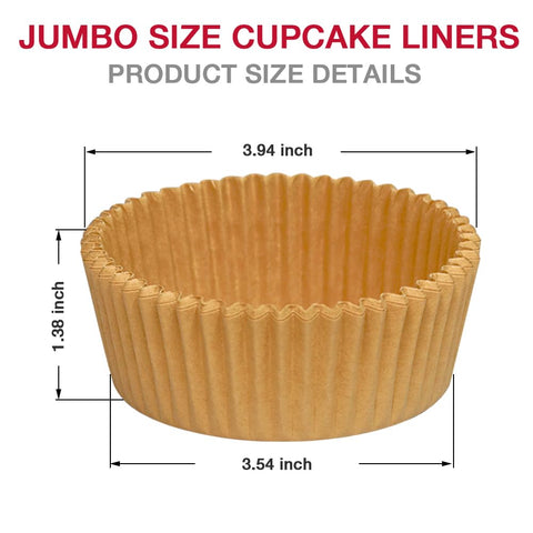 Goalfly Capacillos marrón, diámetro 9 cm, tamaño ideal para muffins grandes.