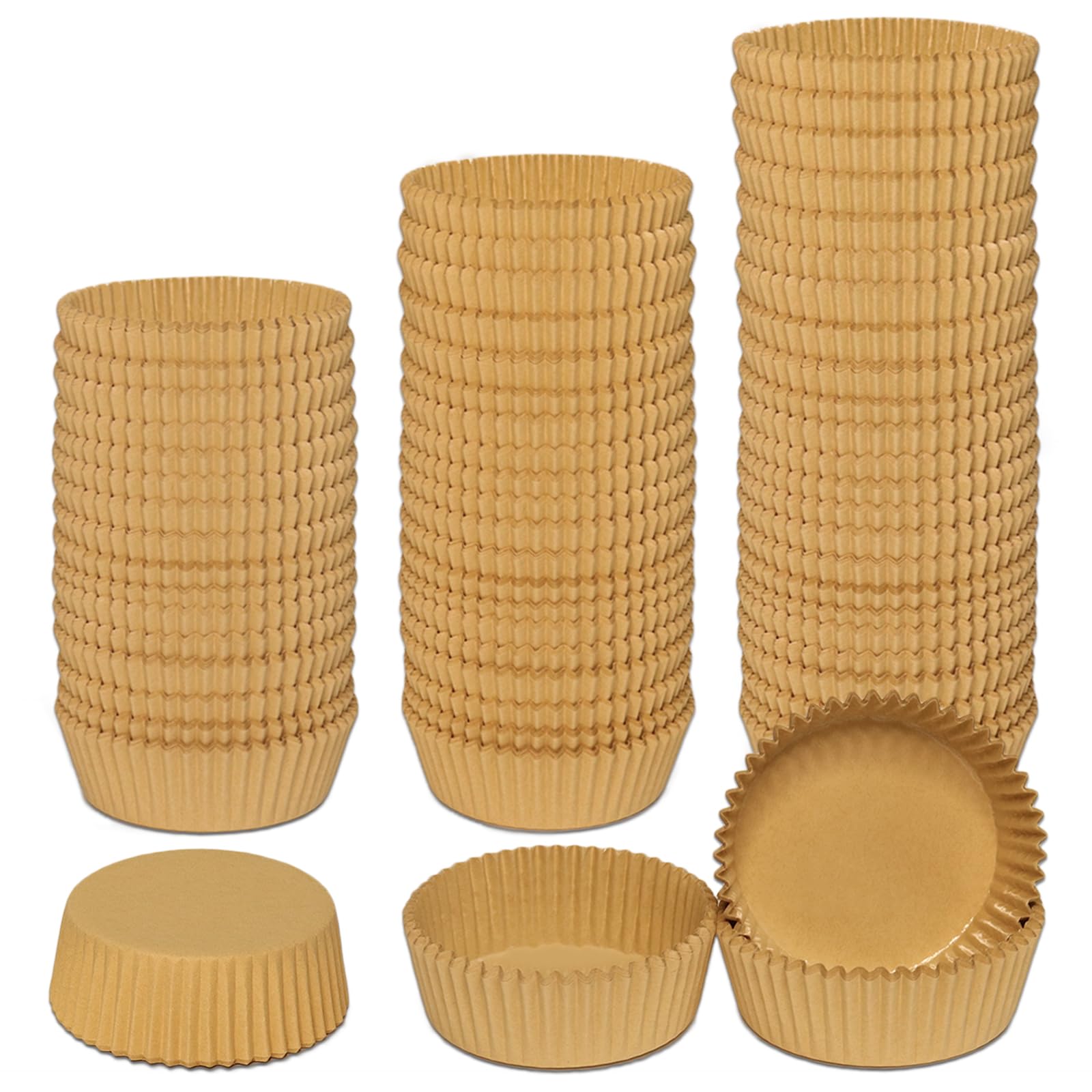 Goalfly capacillos extragrandes marrón, 200 unidades, ideales para magdalenas grandes.