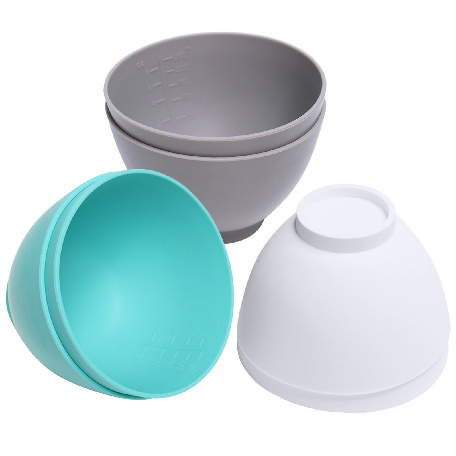Goalfly tazones de silicona para mezclar, prácticos para preparaciones rápidas
