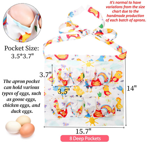 Delantal Goaste con bolsillos grandes, ideal para transportar huevos de gallina.