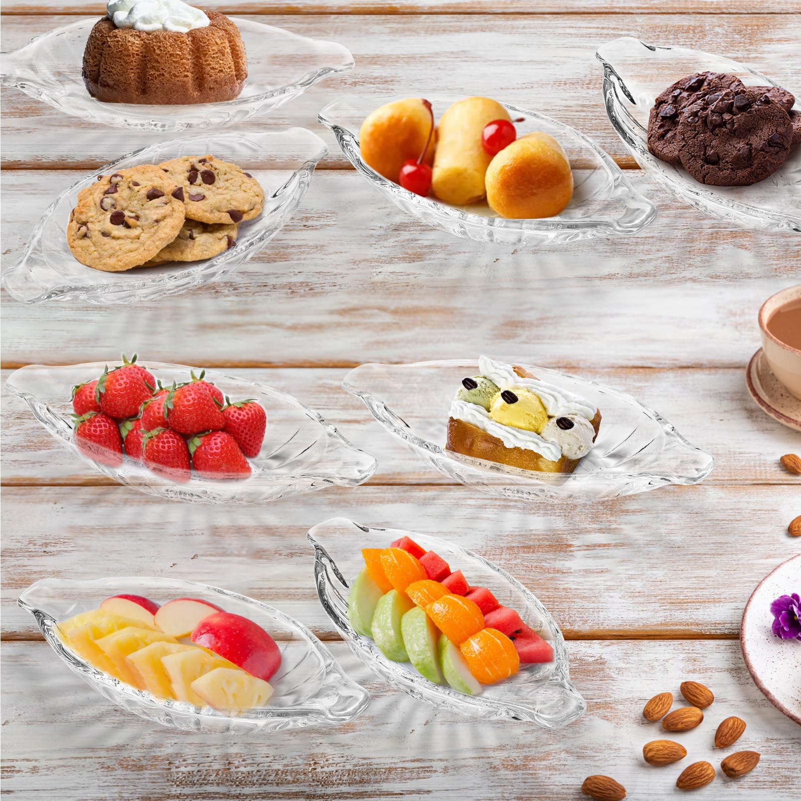 Goaste cuencos transparentes, presentan alimentos con claridad y elegancia.