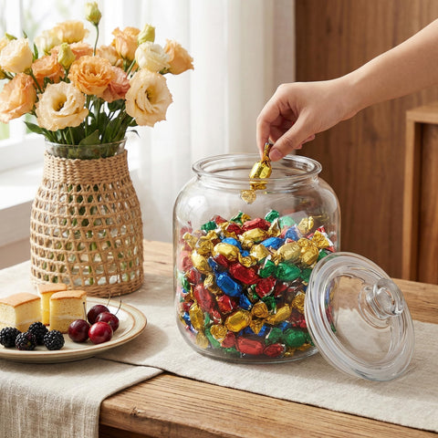 Recipiente acrílico Goaste: ideal para dulces, nueces y especias.
