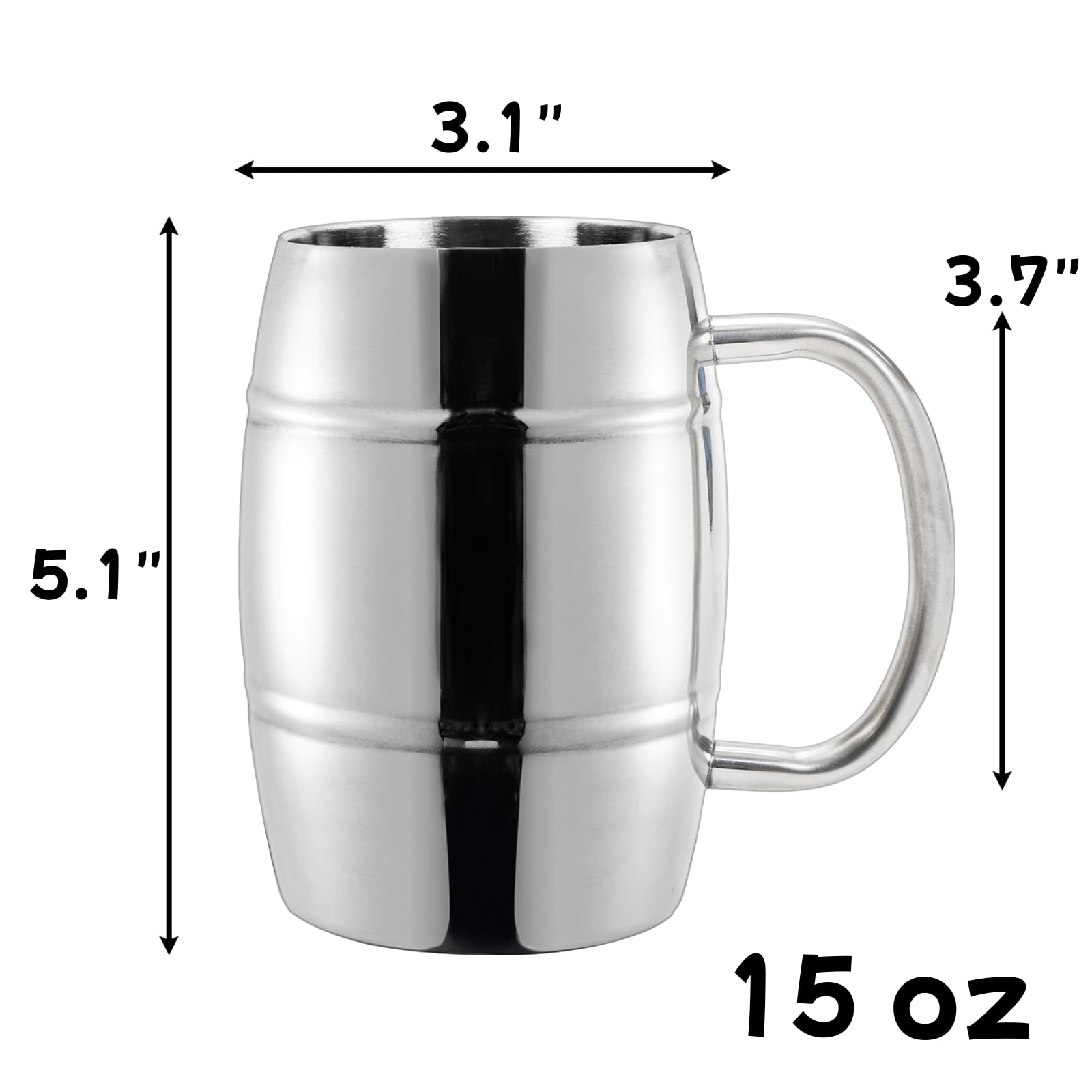 Goaste vaso barril 15oz, doble aislante mantiene temperatura