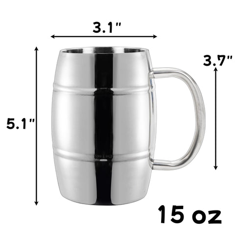 Goaste vaso barril 15oz, doble aislante mantiene temperatura