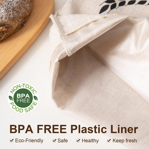 Interior plástico libre de BPA para pan con protección adicional.