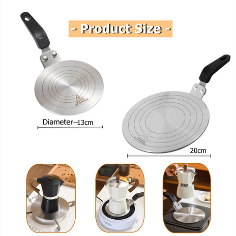 Gocoffun difusor de calor en placa, ideal para estufa de gas, distribuye mejor el calor.