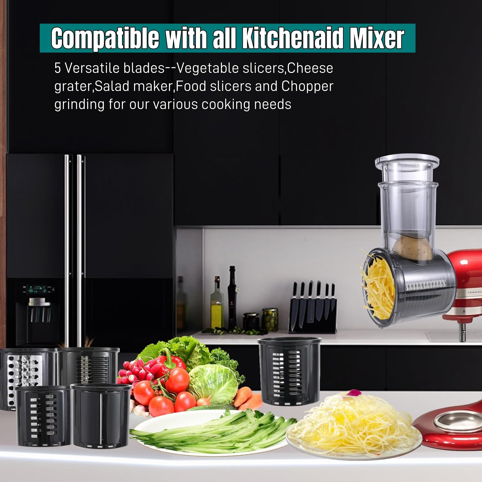 Diseño compatible con KitchenAid garantiza uso suave y seguro.