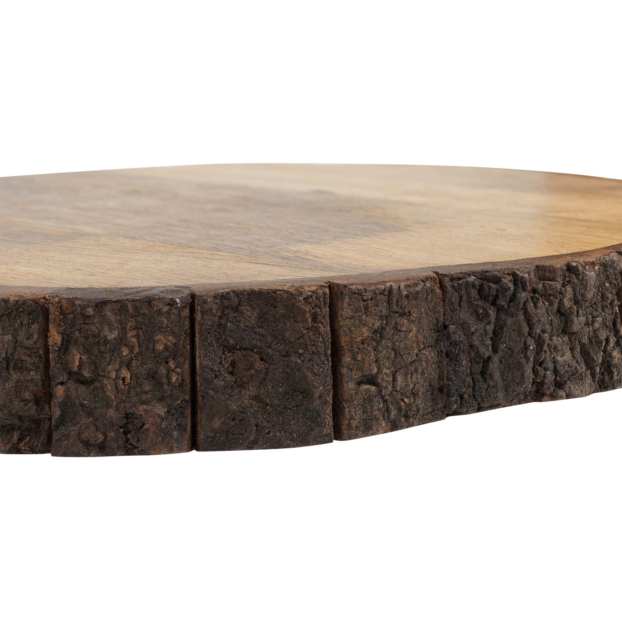 GoCraft tabla redonda para servir quesos y embutidos con estilo rústico.