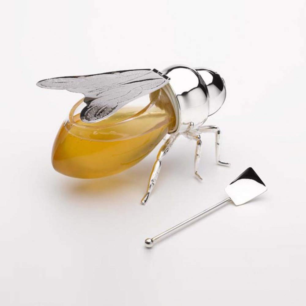 Godinger jarra miel plateada con abeja, perfecta para ocasiones especiales.