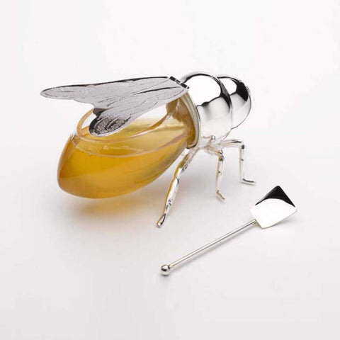 Godinger jarra miel plateada con abeja, perfecta para ocasiones especiales.
