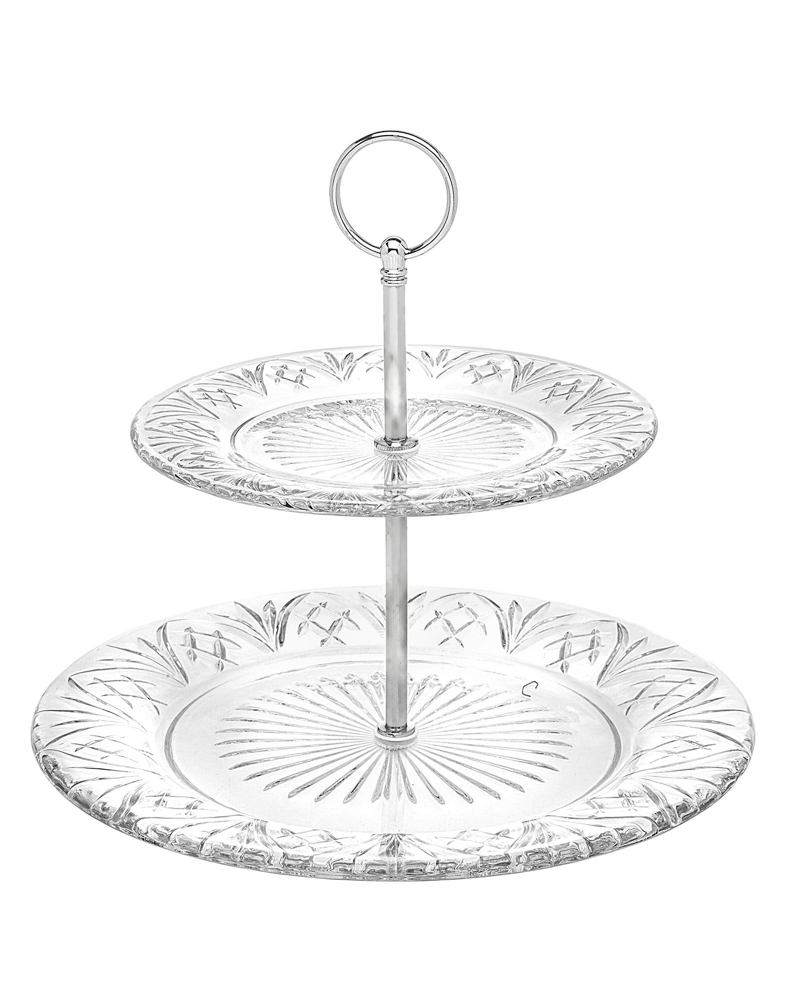 Godinger Dublin Crystal, elevación de la mesa para postres y aperitivos.