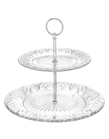 Godinger Dublin Crystal, elevación de la mesa para postres y aperitivos.