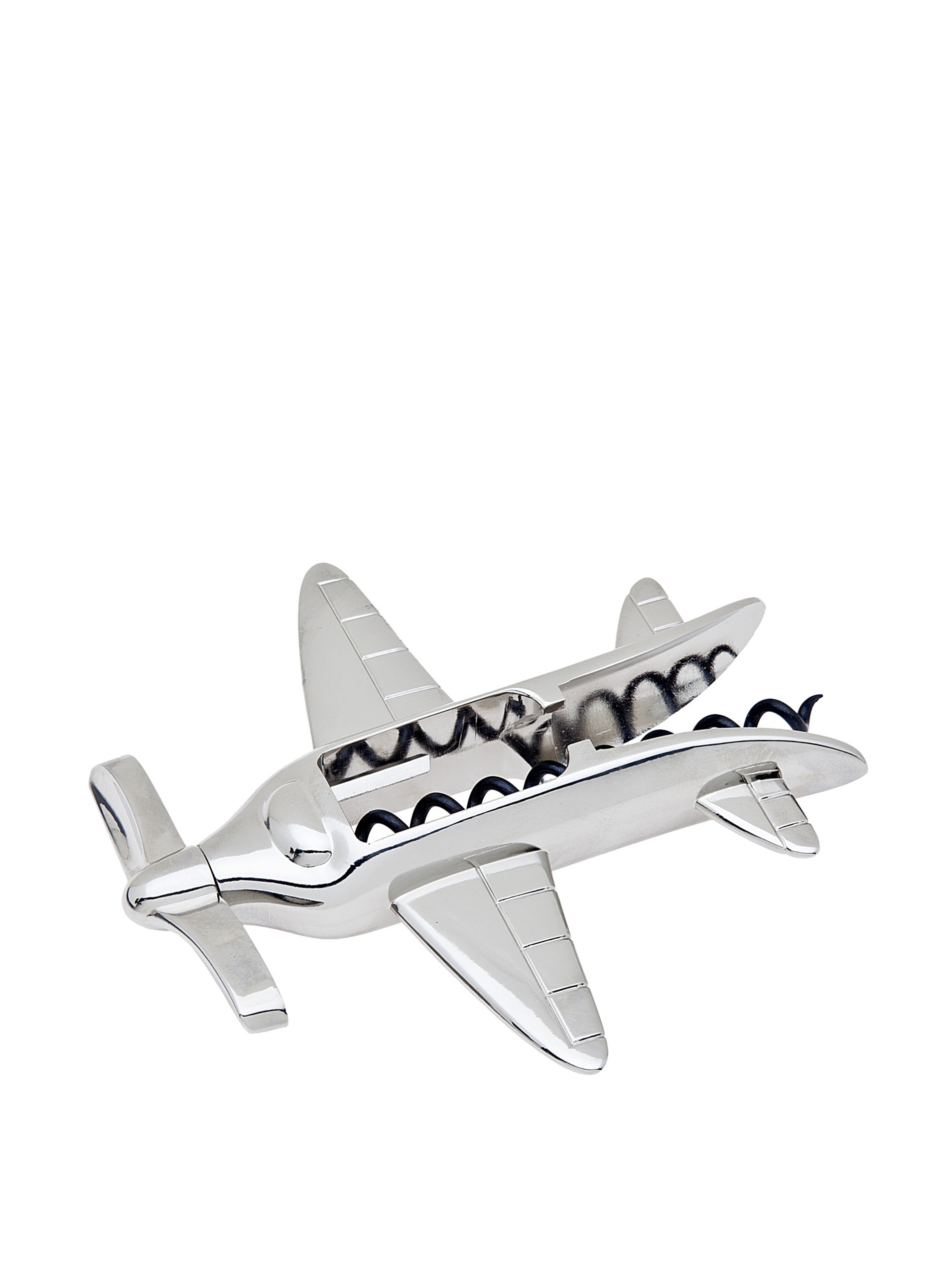 Godinger sacacorchos con diseño de avión, ideal para abrir vinos con estilo.