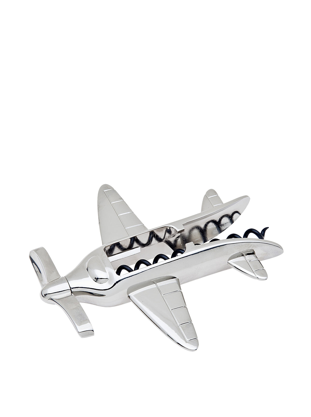 Godinger sacacorchos con diseño de avión, ideal para abrir vinos con estilo.