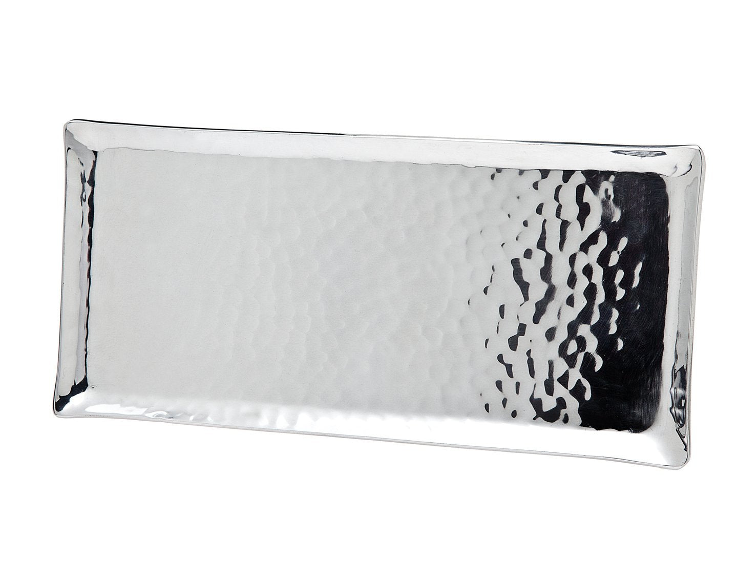 Bandeja rectangular martillada de Godinger, 11x5 pulgadas, ideal para servir y decorar