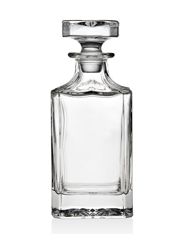 Godinger Clarion decantador de whiskey cuadrado con tapón de cristal, estilo premium para mesa