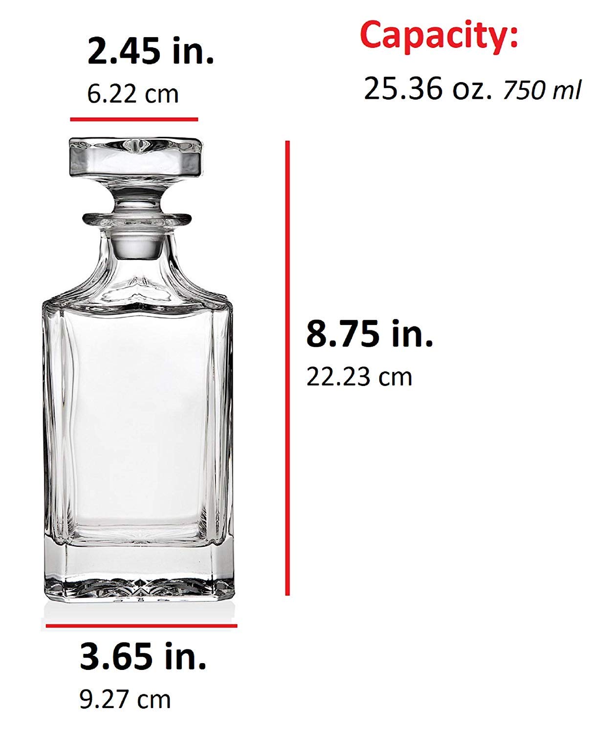 Godinger Clarion uso multipropósito vino jugos y más en una jarra de cristal