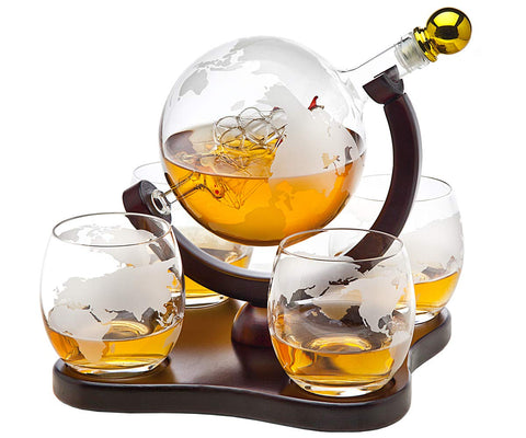 Godinger decantador whisky globo de 850 ml, ideal para degustaciones con estilo.