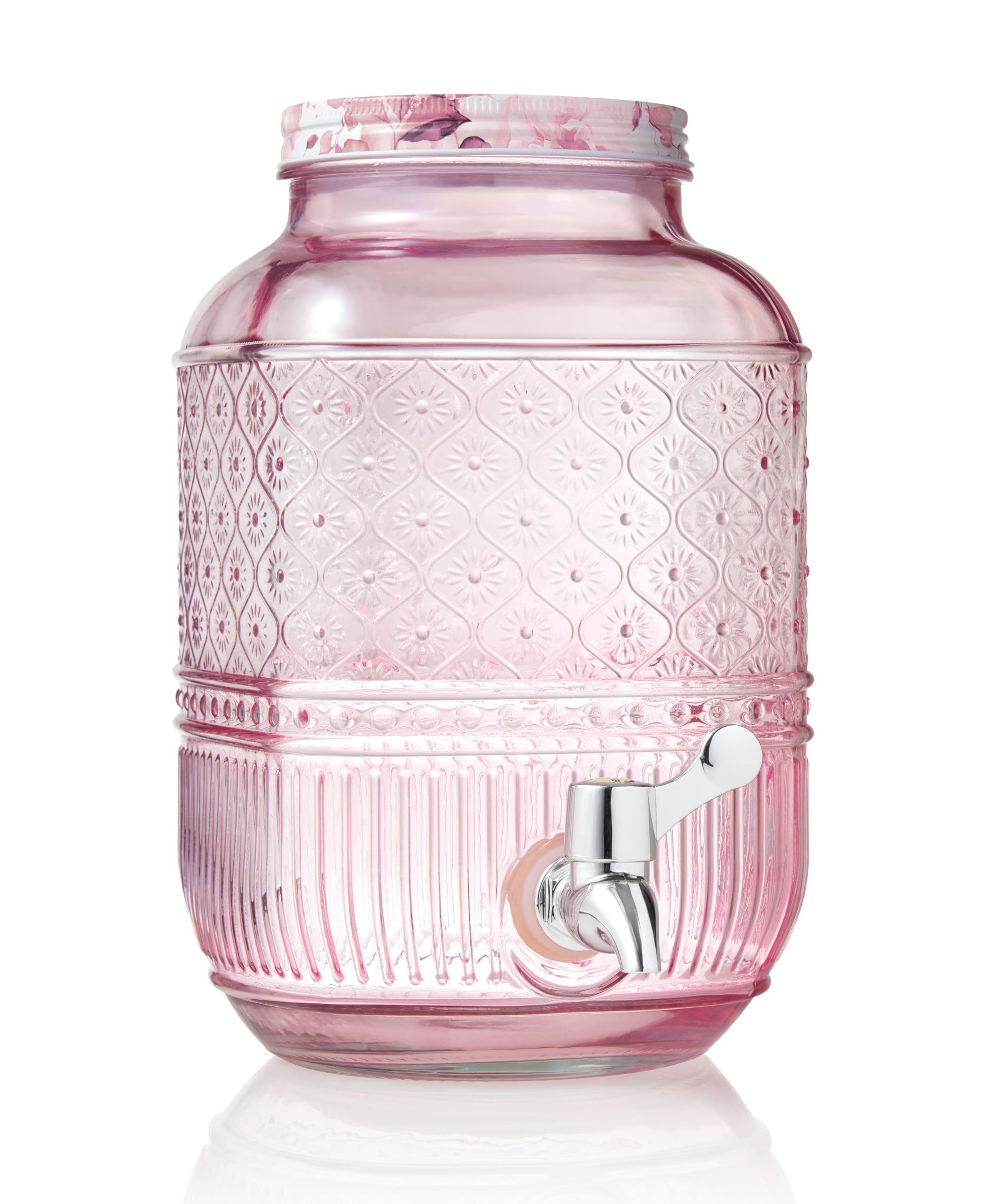 Godinger dispensador de bebidas de cristal, 1 galón, perfecto para fiestas.