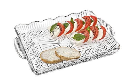 Godinger Dublin, bandeja rectangular, ideal para servir aperitivos con brillo y elegancia.