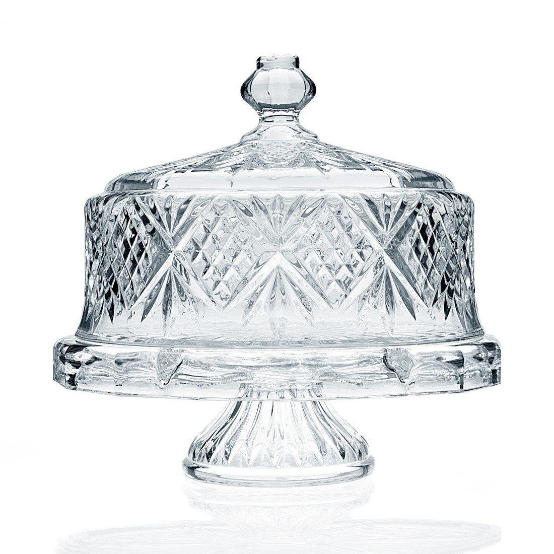 Godinger Dublin Crystal: bandeja para pastel con cúpula ideal para exhibir postres.