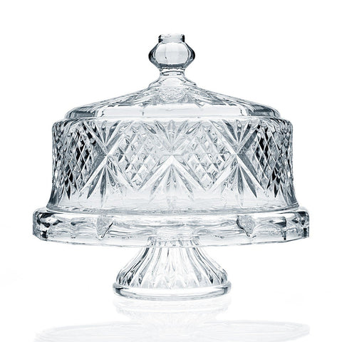 Godinger Dublin Crystal: bandeja para pastel con cúpula ideal para exhibir postres.