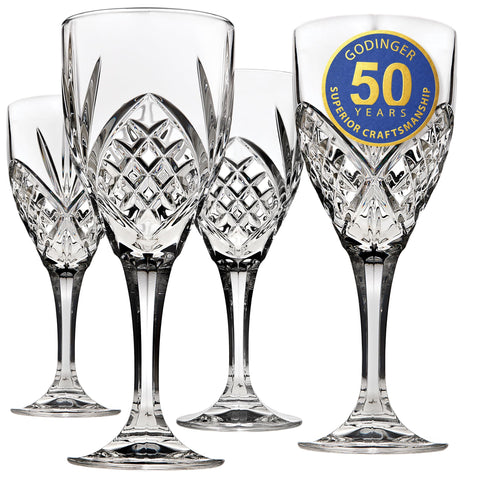 Godinger Dublin conjunto de copas 4, cristal sin plomo, perfecto para brindis.