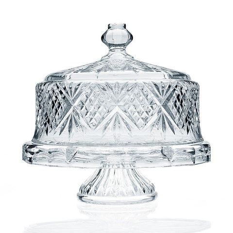 Godinger Dublin Crystal, domo de cristal, protege y realza tartas y dulces en la mesa.