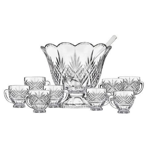 Godinger Dublin tazas de cristal para servir ponche con estilo.