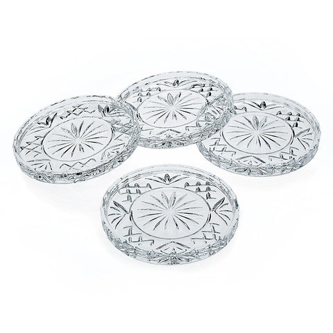 Posavasos de Godinger Dublin en cristal, conjunto cuatro, protegen superficies y añaden estilo.
