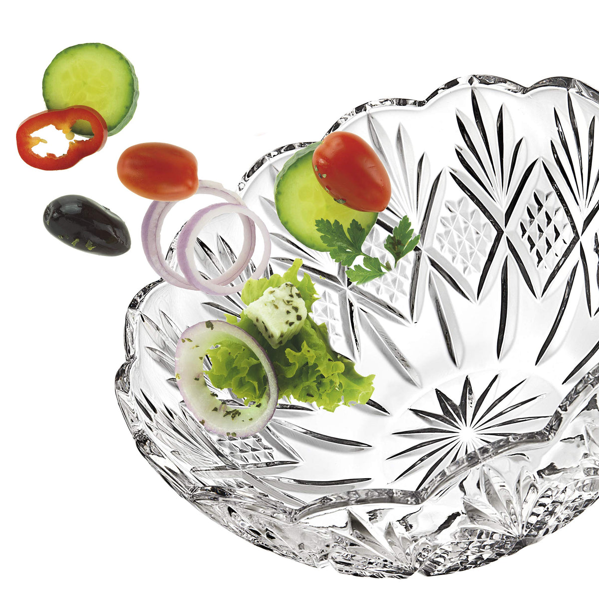 Godinger ensaladera Dublin 8,5 pulgadas, ideal para servir ensaladas con estilo.