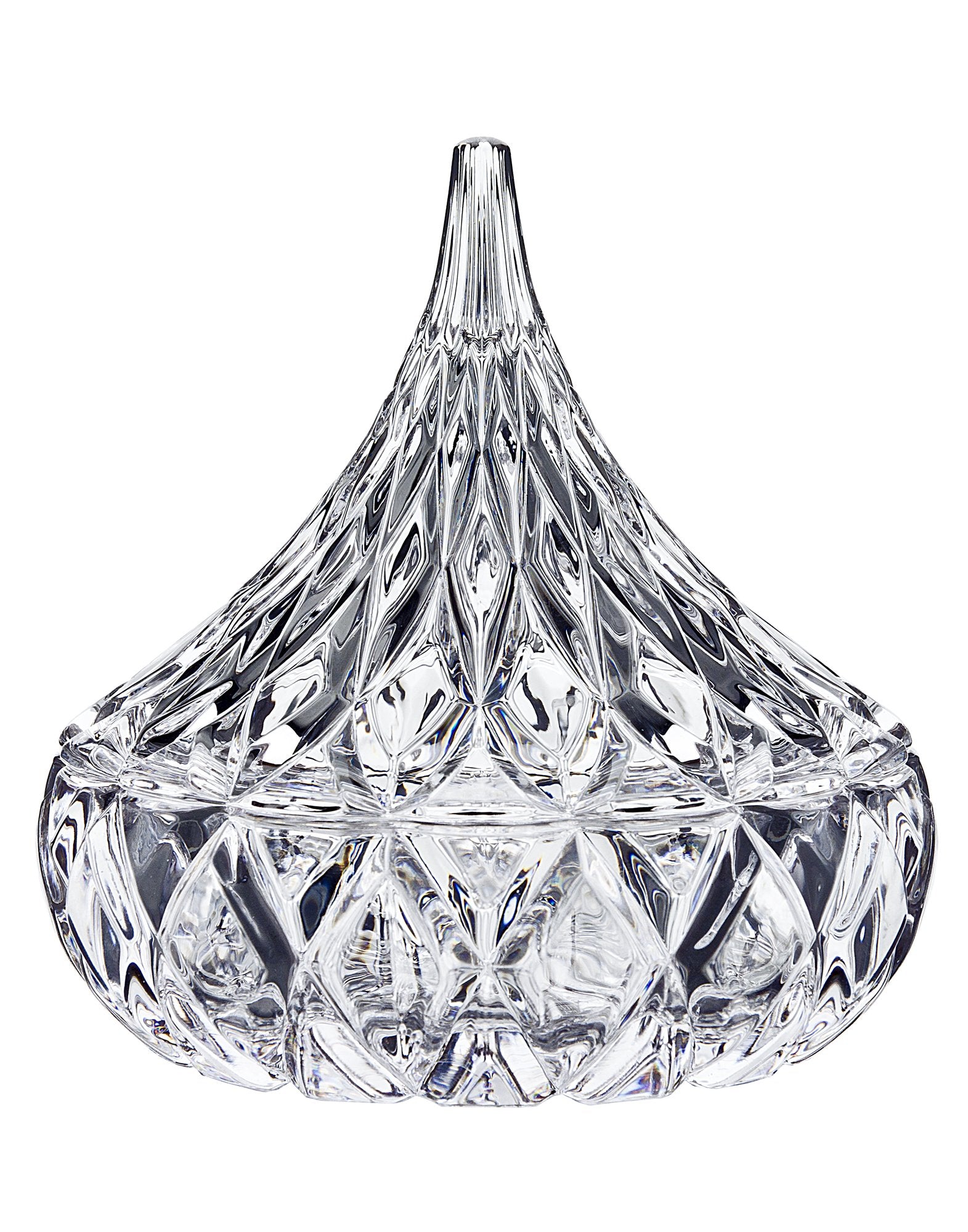 Godinger Hershey Candy Dish con tapa de cristal, ideal para exhibir dulces y decoración elegante.