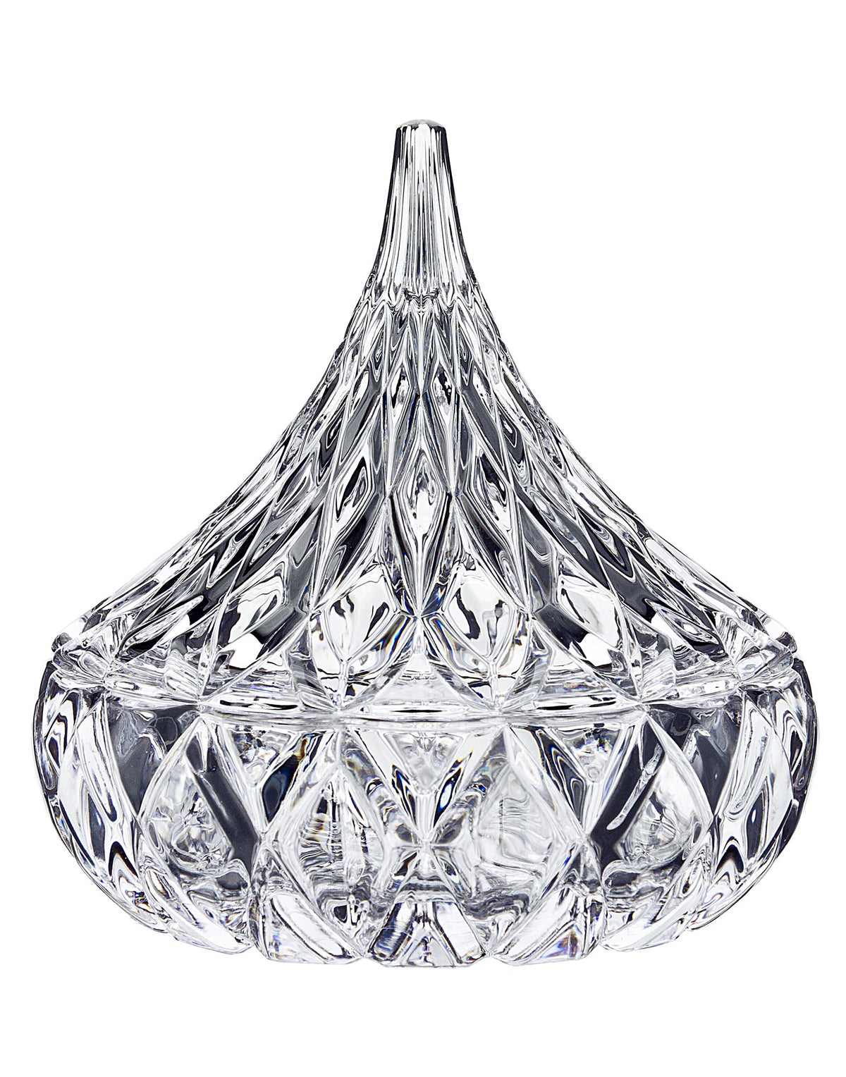 Godinger Hershey Candy Dish con tapa de cristal, ideal para exhibir dulces y decoración elegante.