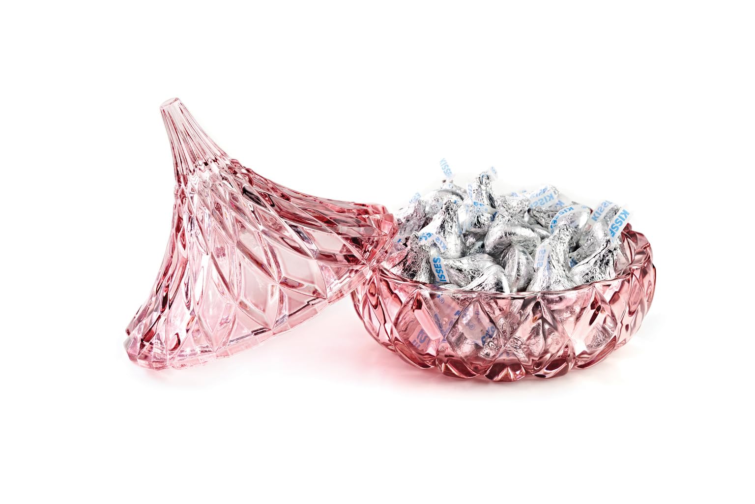Godinger fuente para servir frutos secos con Hershey Kiss, práctica para reuniones.