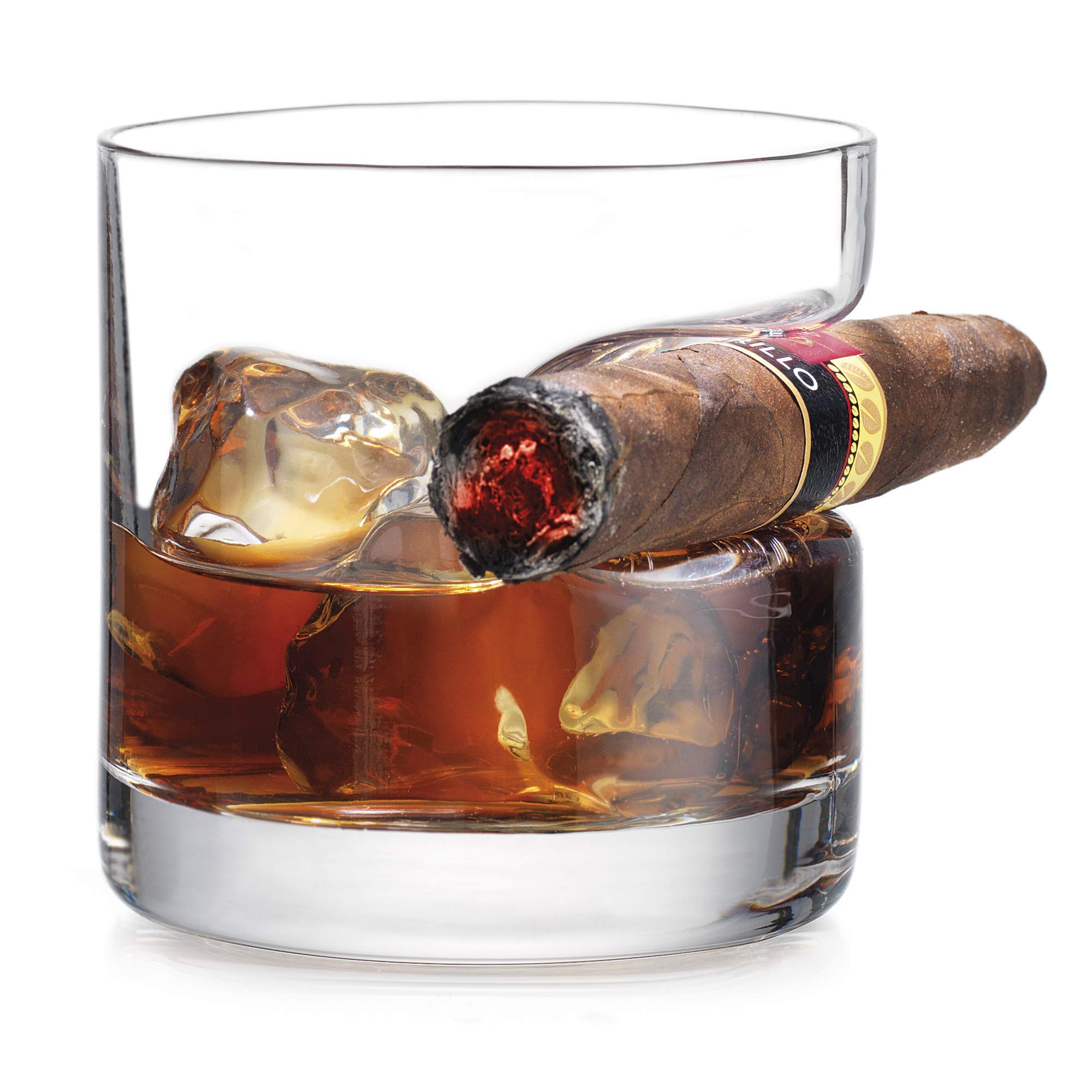 Godinger vaso whisky estilo antiguo con reposo para puros, ideal para degustación relajada