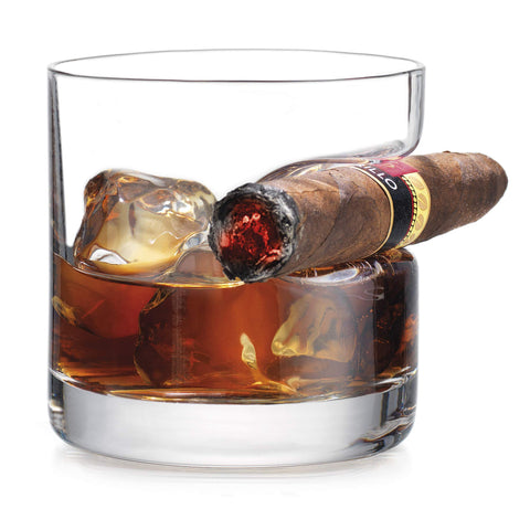 Godinger vaso whisky estilo antiguo con reposo para puros, ideal para degustación relajada