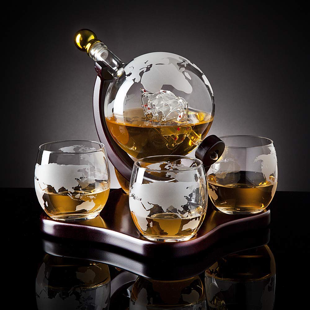 Godinger vasos whisky globo 300 ml, juego ideal para reuniones.