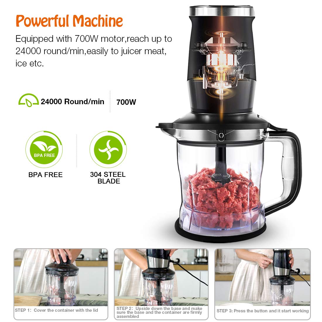 Goelunmy molino-cafe-300ml para moler granos en casa