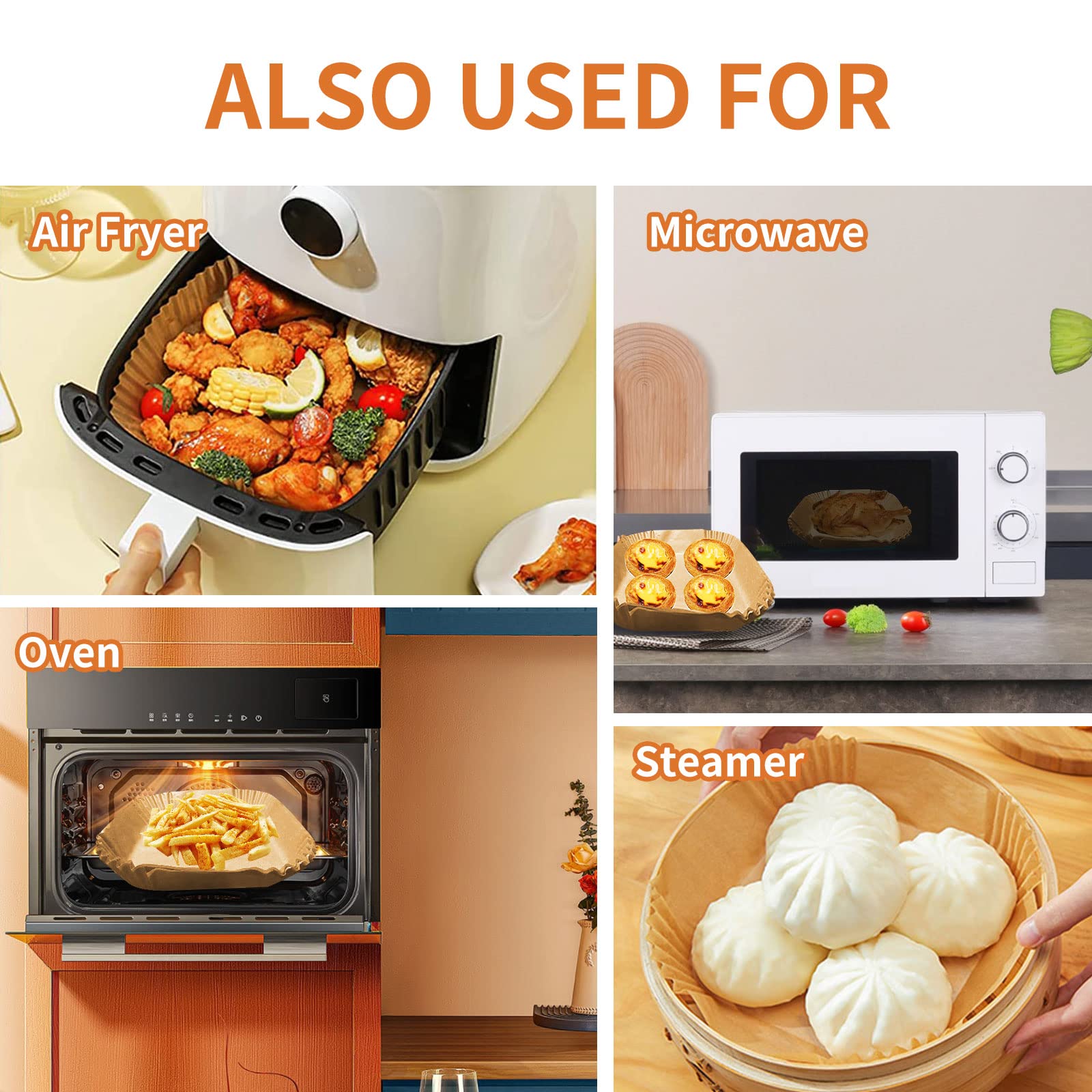 GOFFUGT papel-para-microondas-airfryer-6-3-pulgadas apto para microondas.