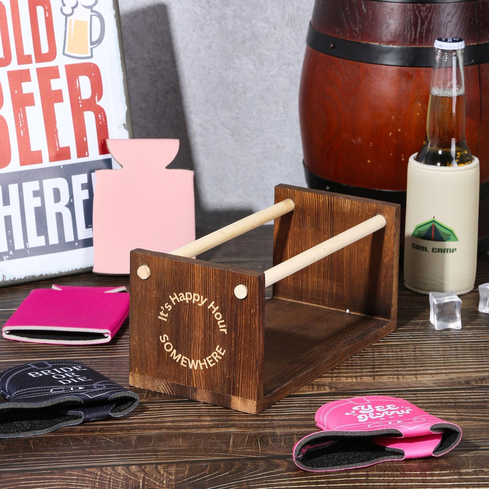 GoFika porta-latas con grabados divertidos para conversación en reuniones.