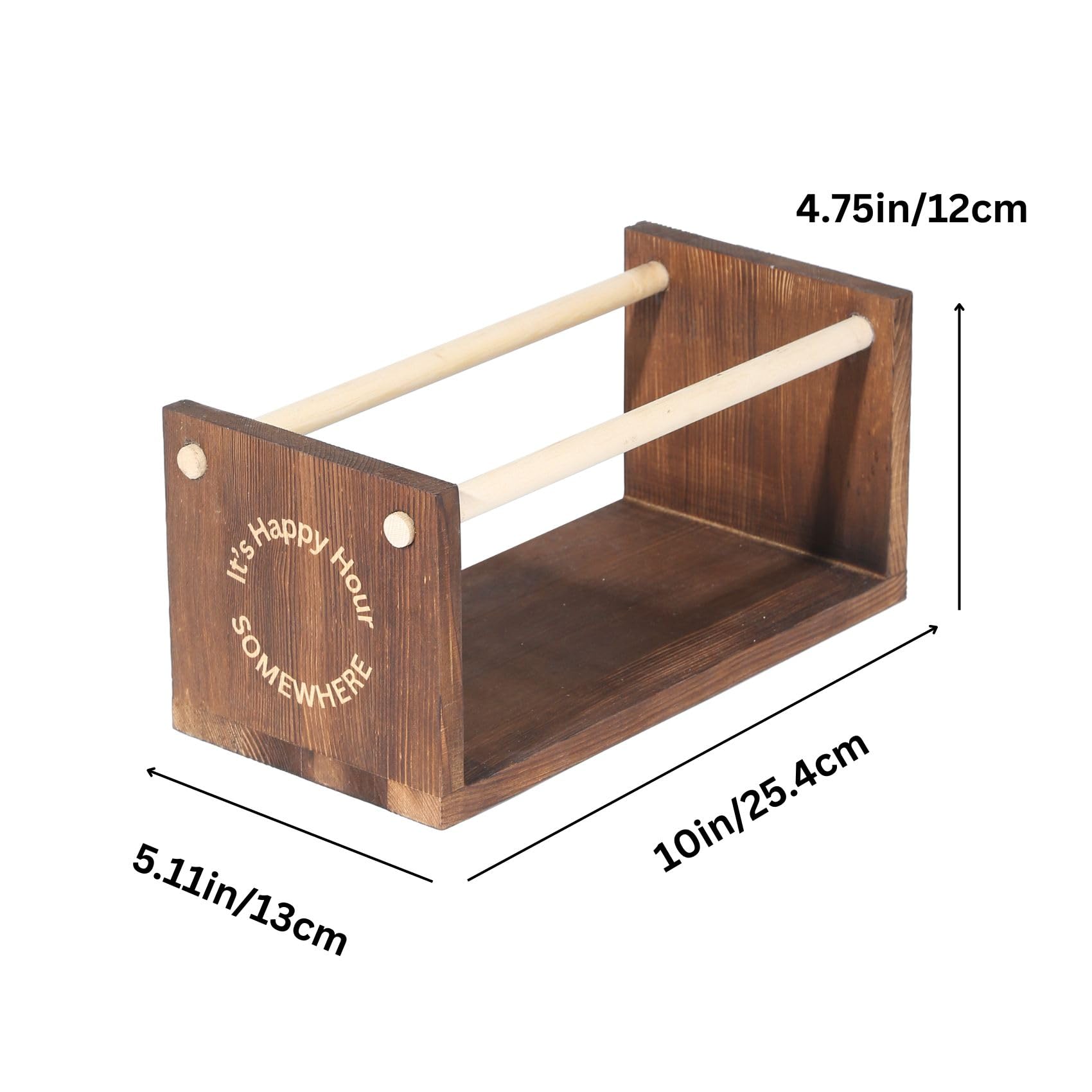 GoFika porta-latas de madera resistente con toque rústico decorativo.
