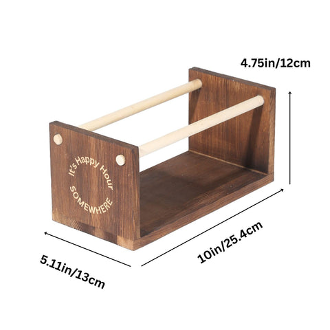 GoFika porta-latas de madera resistente con toque rústico decorativo.