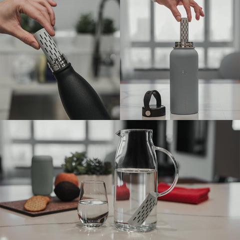 GOFILTR infusor para botella reutilizable, mejora la experiencia de beber agua.