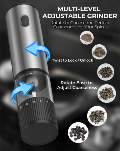 Molinillo gofuch con 5 niveles de molienda para carnes y ensaladas