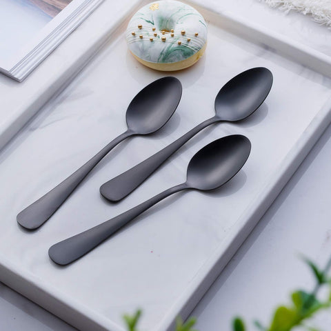 Cucharas para postre GoGeiLi, aptas para lavavajillas, uso diario duradero.